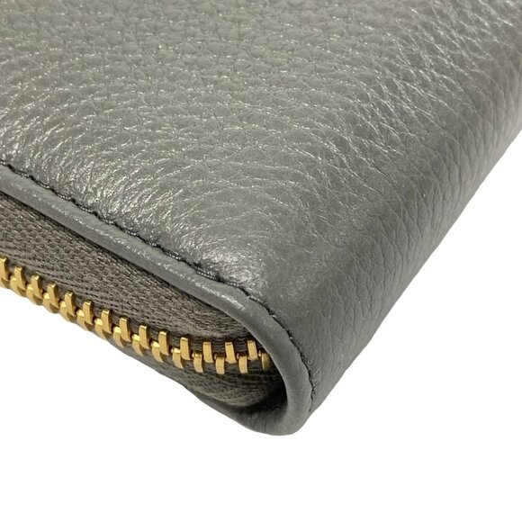 Auth PRADA - 1ML506 Gray Saffiano Leather Long Wallet - Picture 7 of 11